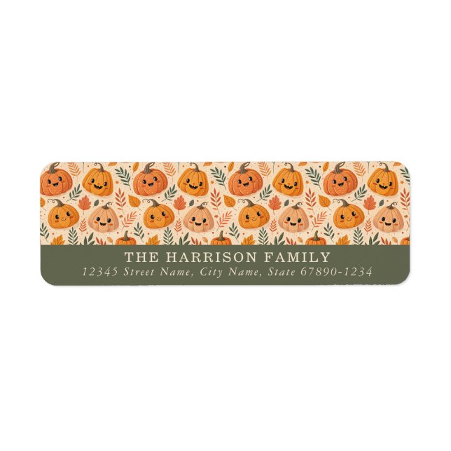 Cute Halloween-Returetiketter Returadress Etikett (Framsidan)