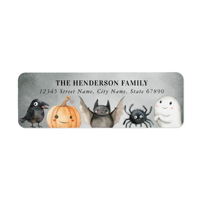 Cute Halloween-Returetiketter Returadress Etikett (Framsidan)