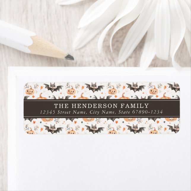 Cute Halloween-Returetiketter Returadress Etikett (Insitu)