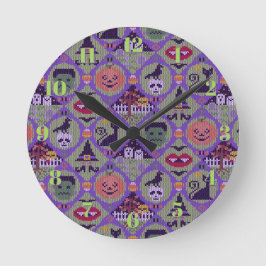 Cute Halloween Rund Klocka