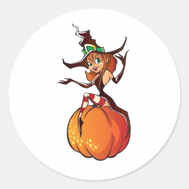 Cute Halloween Runt Klistermärke (Framsida)