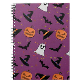 Cute Halloween Seamless Mönster Anteckningsbok