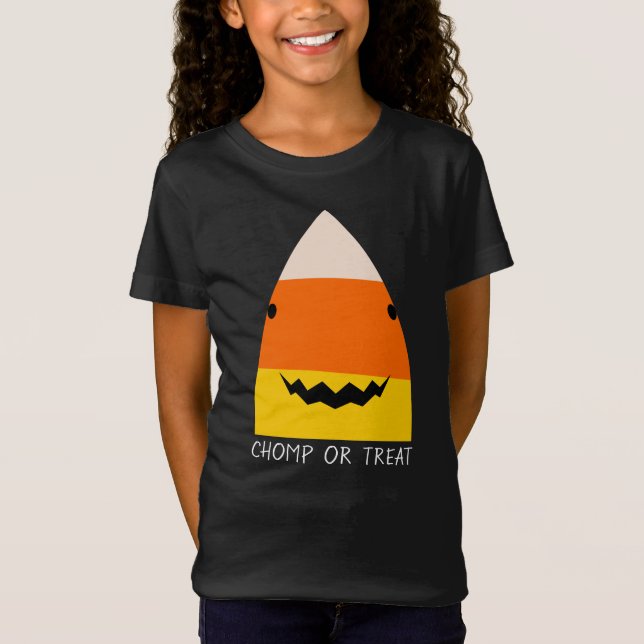 Cute Halloween Shark T Shirt (Framsida)