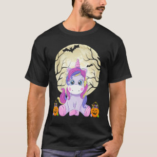 Cute Halloween Shirt Girls Women Witchy Unicorn Ha T