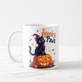 Cute halloween-skåoky tassar-katt mugg
