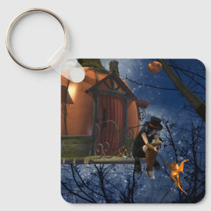 Cute Halloween-skapare påträffades Nyckelring