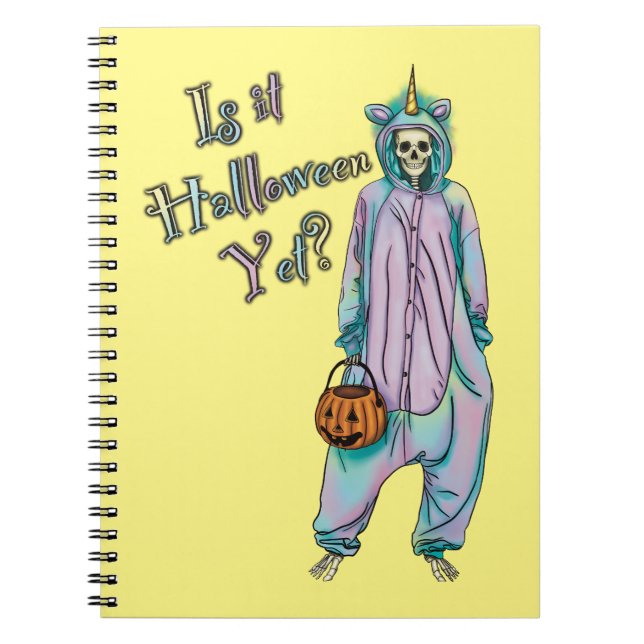 Cute Halloween Skeleton bärbar dator Anteckningsbok (Framsidan)