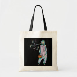 Cute Halloween Skeleton Bus eller godis Bag Tygkasse