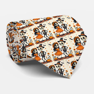 Cute Halloween Skeleton Ett par i Orange Slips