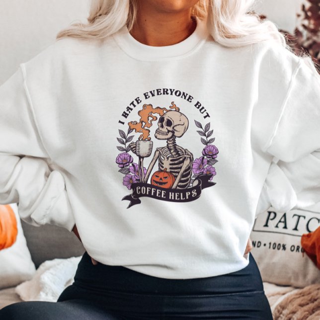 Cute Halloween Skeleton-kaffe T Shirt (Skapare uppladdad)