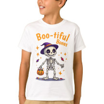 Cute halloween skelett med godis t-shirt-killar