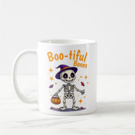 Cute Halloween-skelett med kandischdesign mugg