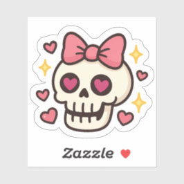 Cute Halloween Skull-dekal Klistermärken