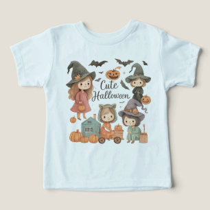 Cute Halloween Småbarn Shirt - Witch Vampire Mummy T