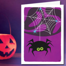 Cute Halloween Spider Lila Blank