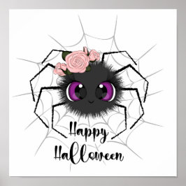 Cute Halloween Spider Poster