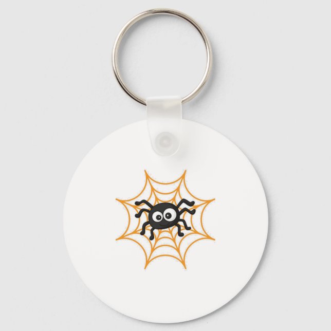Cute Halloween Spider Poster Nyckelring (Framsida)