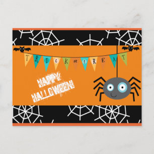 Cute Halloween Spider Vykort