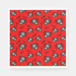 Cute Halloween Spiders Napkins Pappersservett