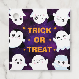 Cute Halloween Spöken Bus eller godis Gåvor Etiketter