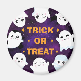 Cute Halloween Spöken Bus eller godis Magnet