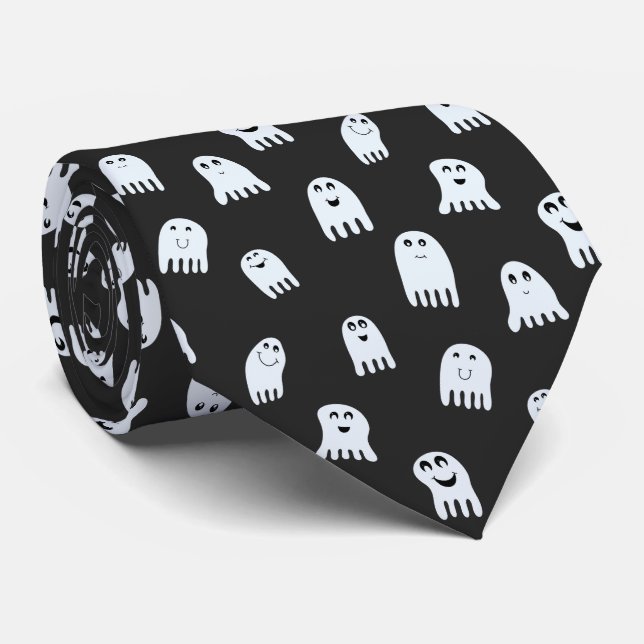 Cute Halloween Spöken in White & Charcol Black Slips (Rullad)