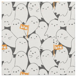Cute Halloween Spöken med liten orange flaggor Tyg