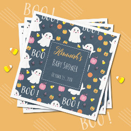 Cute Halloween Spöken Mörk blått Pappersservett