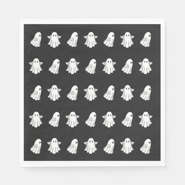 Cute Halloween Spöken Pappersservett (Framsidan)