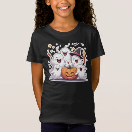 Cute Halloween Spöken & Pumpkin T-Shirt