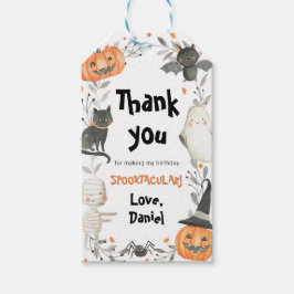 Cute Halloween Spooktacular Birthday Gift-Märkre Presentetikett