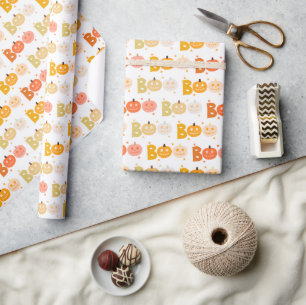 Cute Halloween Spooky Boo Creepy Pumpkin Presentpapper
