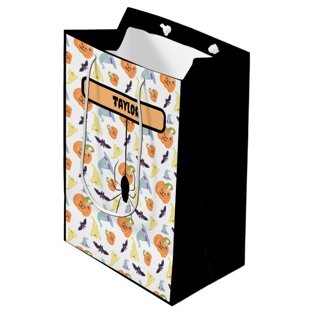 Cute Halloween - Spooky Spider - Medium Gift Bag (Framsidan Vinklad)
