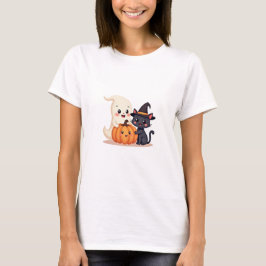 "Cute Halloween Squad | Kawaii Ghost & Pumpkin T Shirt
