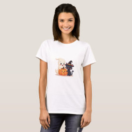 "Cute Halloween Squad | Kawaii Ghost & Pumpkin T Shirt