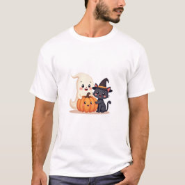 "Cute Halloween Squad | Kawaii Ghost & Pumpkin T Shirt