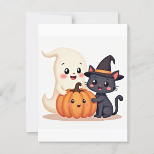 Cute Halloween Squad Tote Bag Vykort