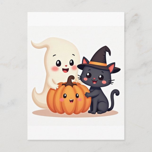 Cute Halloween Squad | Tote Bag Vykort (Framsida)