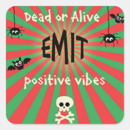 Cute Halloween Square Stickers Fyrkantigt Klistermärke