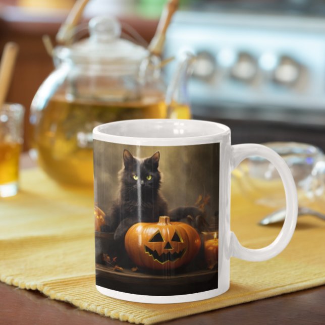 Cute Halloween Svarta katter 12 Mugg (Cute Halloween Black Cats version 12 Mug
)