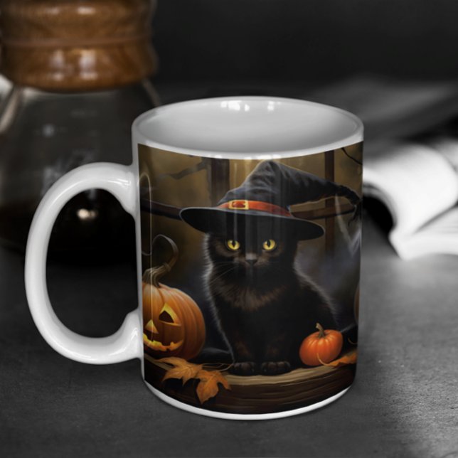 Cute Halloween Svarta katter 24 Mugg (Cute Halloween Black Cats version 24 Mug
)