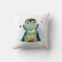 Cute Halloween T Rex Dinosaur Spider som flyger Fl Kudde