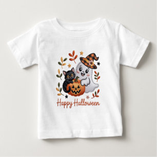Cute Halloween T-Shirt - Whimsical Embroidery