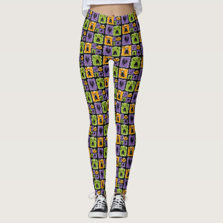 Cute Halloween-tecken, små vampyrer och häxor Leggings
