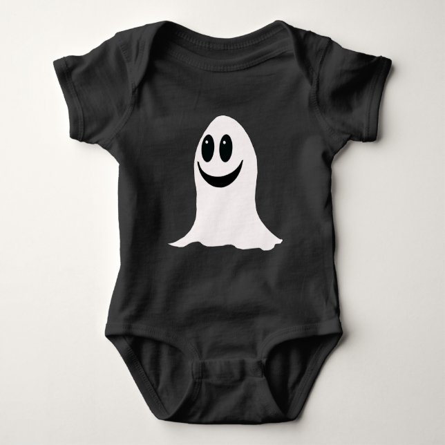 Cute Halloween Tecknad Ghost T Shirt (Framsida)