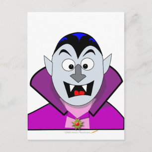 Cute Halloween Tecknad Vampire Vykort