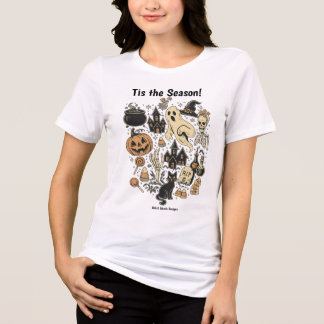 Cute Halloween-temat Tshirt med "Tis the Season" T Shirt