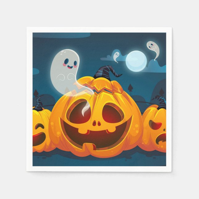 Cute Halloween Theme Pappersservett (Framsidan)