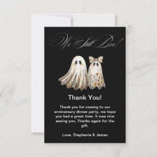 Cute Halloween-Thned Bröllop-årsdag Tack Kort