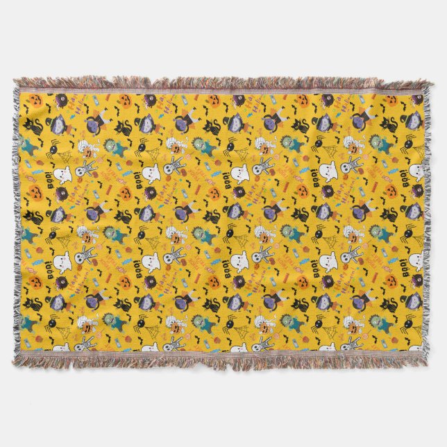 Cute Halloween Throw Blanket Filt (Framsidan)